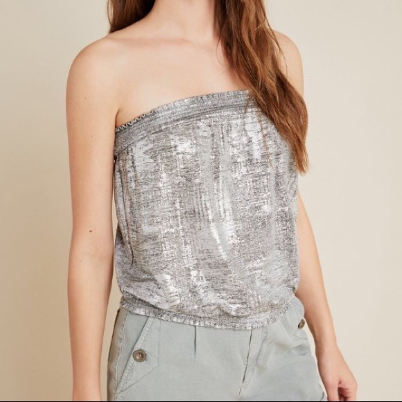 Anthropologie Tops - Anthropologie shimmery Tube top!
